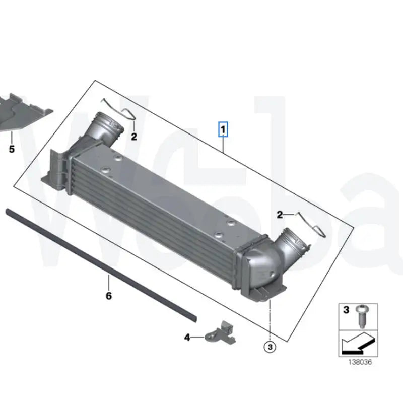 Wooba Brand New High Quality 17517524916 Metal Intercooler for BMW X1 E91 E90 E88 E87 E84 E82 E81