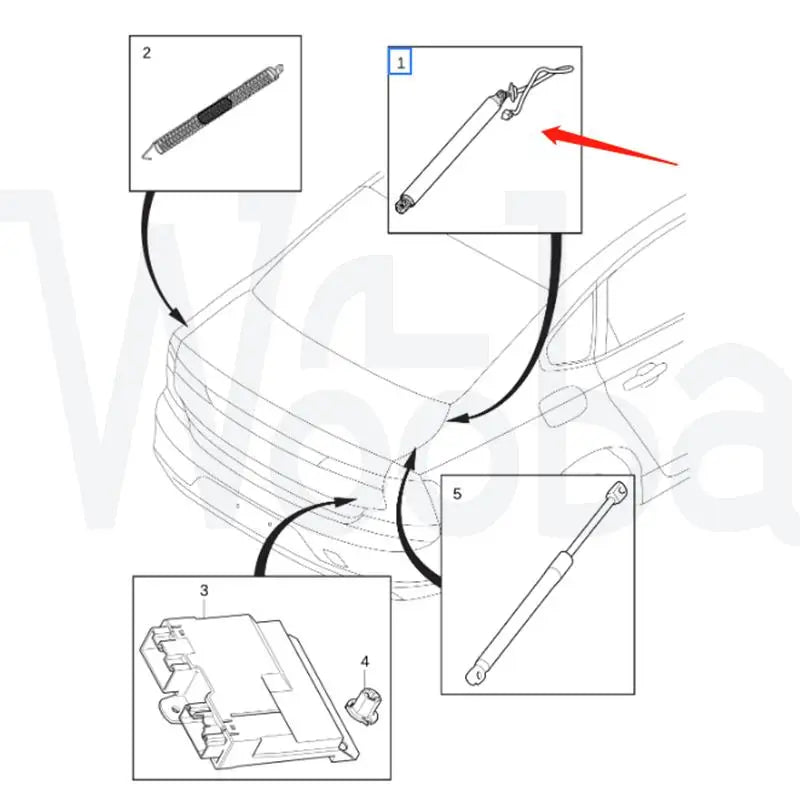 Wooba 1PCS 31371787 31690207 Right Power Liftgate Electric Tailgate Strut for Volvo S90 2017-2020 Brand New Car Accessories