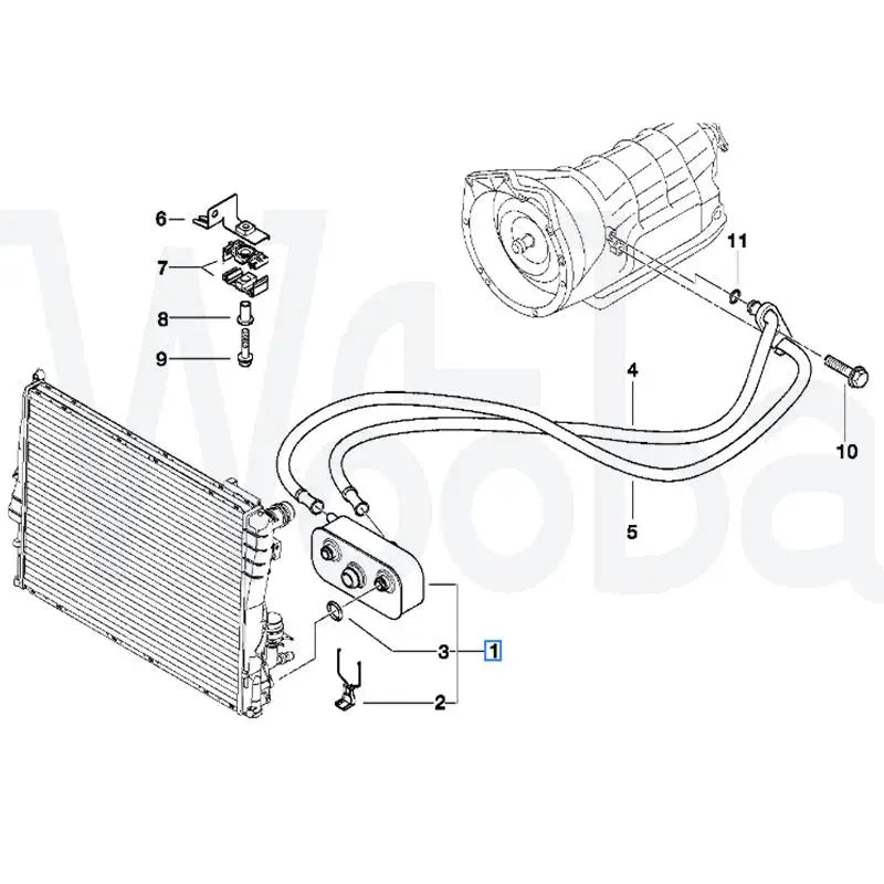 Wooba Oil Cooler for BMW E46 323Ci 323I 325Ci 325I 325Xi 328Ci 328I 330I 330Xi E83 X3 E84 Z4 2001-2005 17221436258 / 17227505826