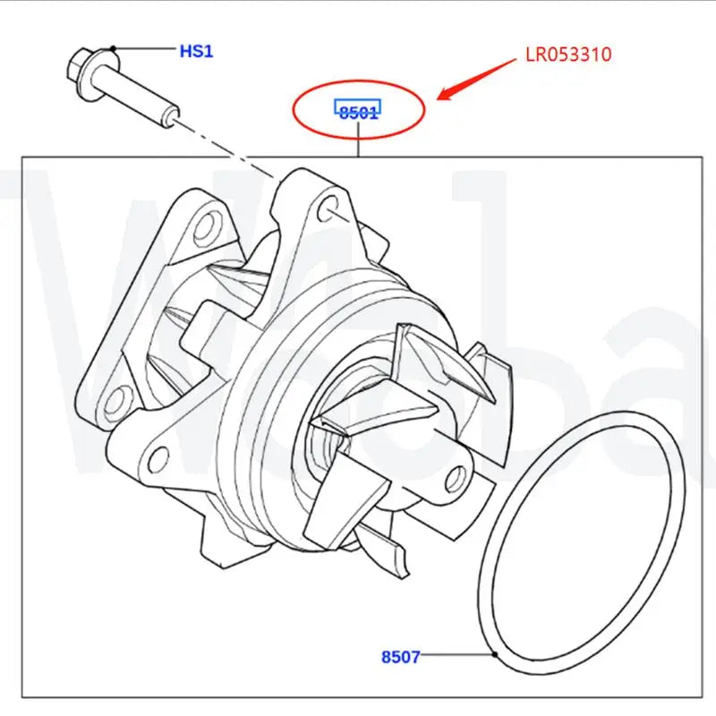 LR053310 LR081578 2.0L 16V Water Pump for Land Rover Freelander LR2 Range Rover Evoque Discovery Sport JAGUAR XE VOLVO S40 FORD