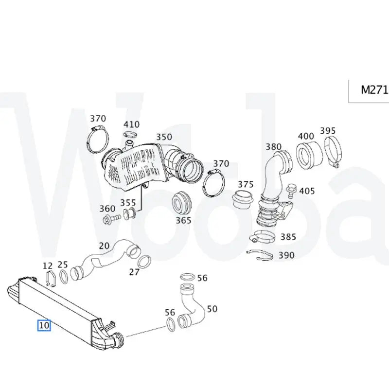 Wooba Intercooler for 2003 2004 2005 Mercedes-Benz C230 W203 1.8T 2035000500/ A2035000500 / a 203 500 05 00 0500