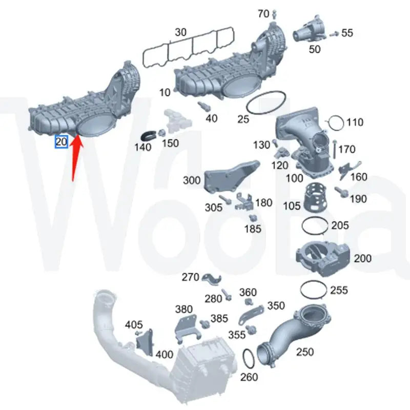 Wooba Intake Manifold Compatible with Mercedes Benz A6510900037, A6510903037