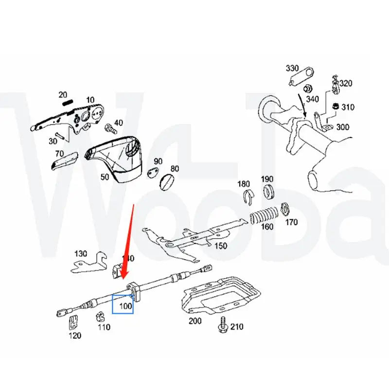 Wooba Parking Brake Cable Hand Brake Cable A9044200485 for MERCEDES-BENZ Sprinter W903 W904 W909 VW LT 28-46 2.5 1996-2006