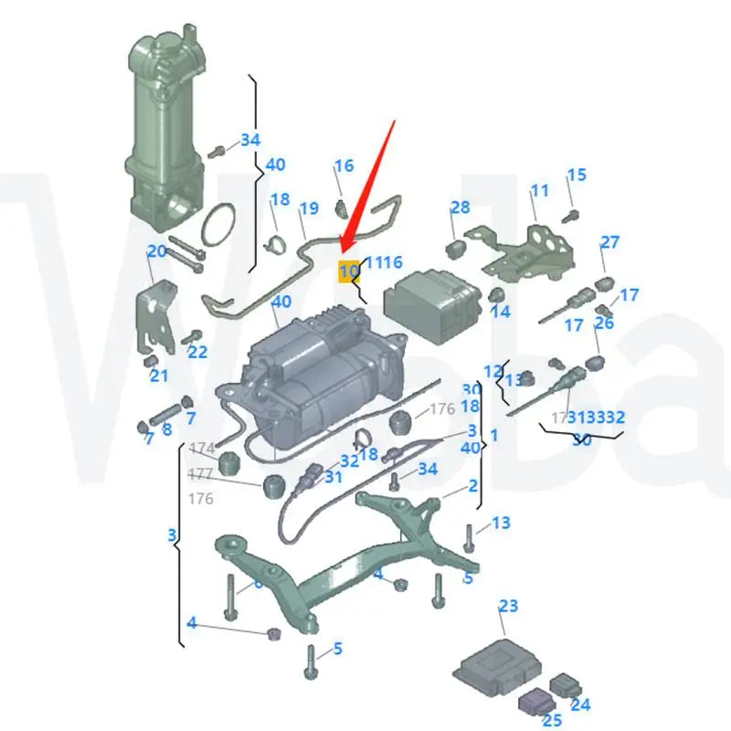 Wooba New Car Air Suspension Compressor Solenoid Valve Block 7L0 698 014 7L0698014 7P0698014 for Touareg 2.5L for Audi Q7 07-09