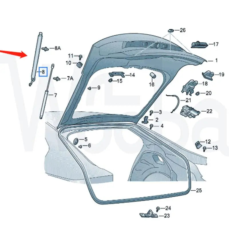 Wooba 5E6827851 5E6827851C Brand New Electric Tailgate Lifting Bracket for Costa Octavia IV Sedan/Liftback(Mingrui) 2020-