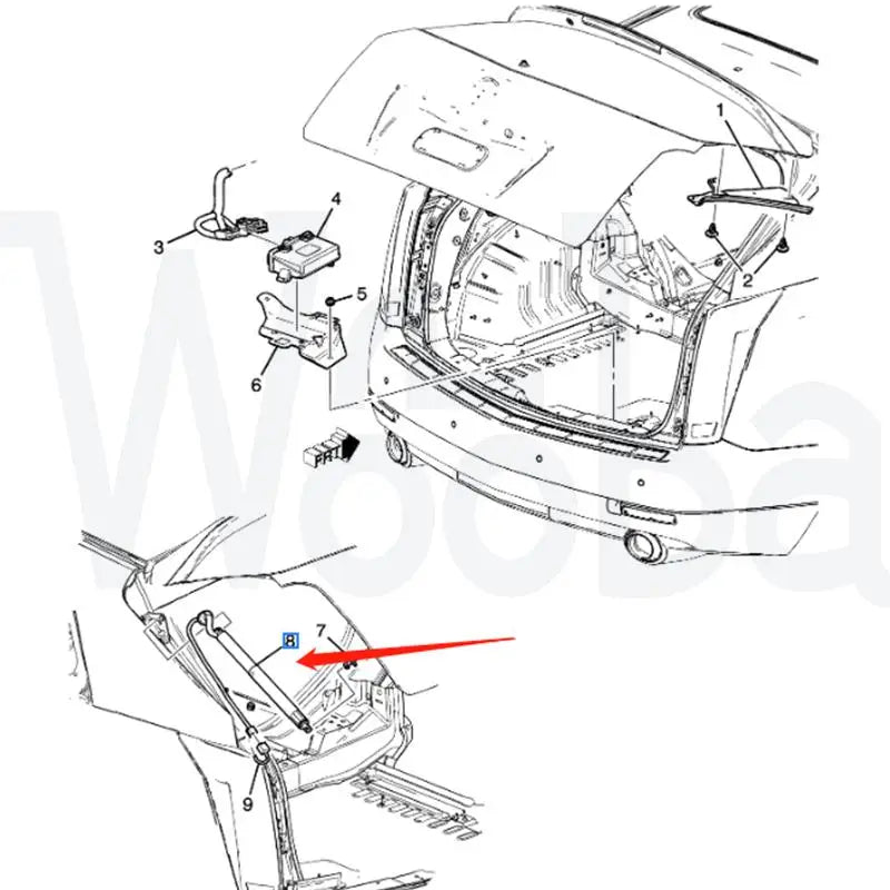 Wooba New Electric Tailgate Bracket Power Liftgate Actuator Rear Left Right 23294346 23234077 for Cadillac SRX 2016