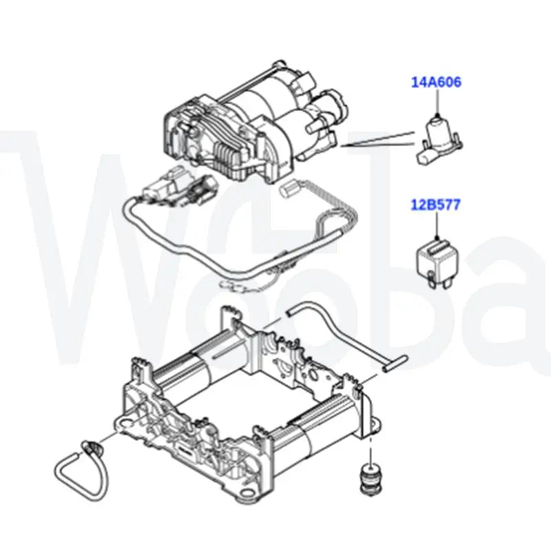 Wooba LR041777 LR010375 LR015089 LR025111 RQQ500020 RQG500040 Air Suspension Compressor Pump for Land Rover Range Rover 02-12