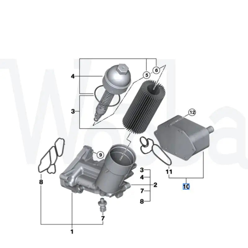 Wooba OEM Oil Cooler for BMW X5 E38 E39 E46 E53 3 5 7 M57 D25 5 Touring 11422247204 78792145 2247204