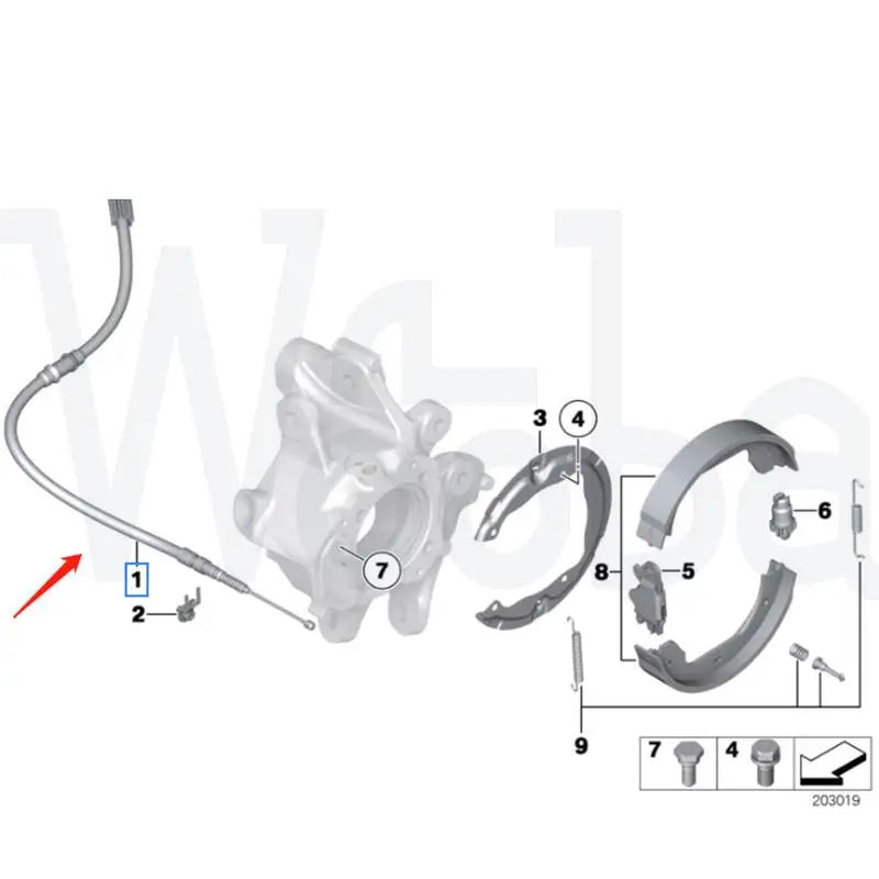Wooba High Quality Rear Right Left Hand Brake Cable Fits BMW 5 Series 2009-2017 34436785429 34436785428