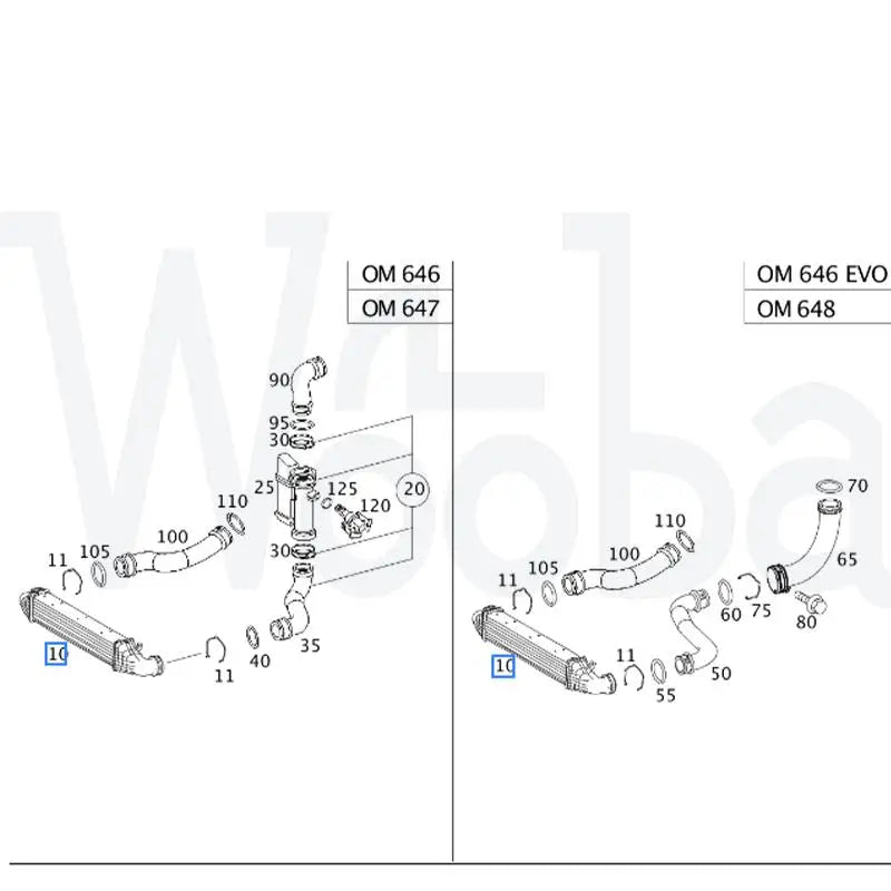 Wooba Intercooler Charge Air Cooler for 2005 2006 Mercedes-Benz E320 2115001102