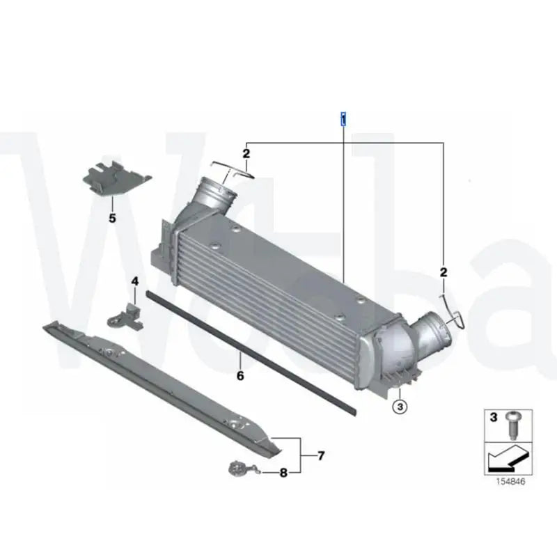 Wooba Intercooler for BMW X1 E84 16I 18I 20I 28I 20Ix 25Ix 28Ix 35Ix 16D 18D 20D 18Dx 20Dx 23Dx 25Dx 17517624146