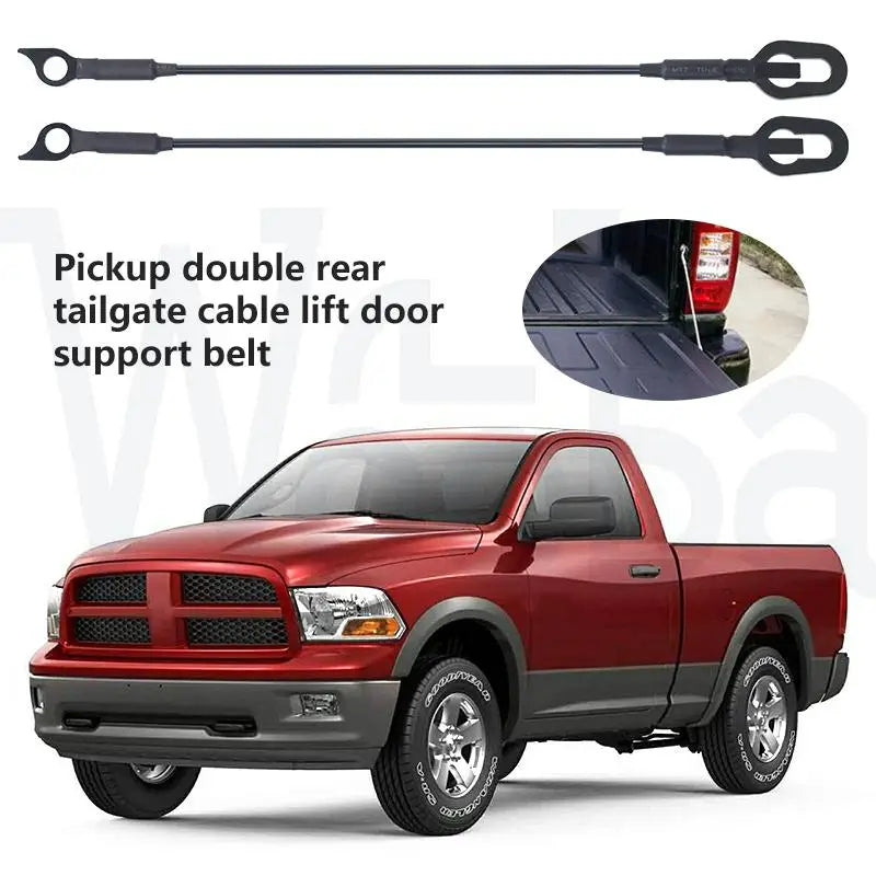 Wooba 2PCS 55345124AB Car Rear Tailgate Cables Support Straps 55345125AB Compatible with 1994-2002 Ram Pickup Truck