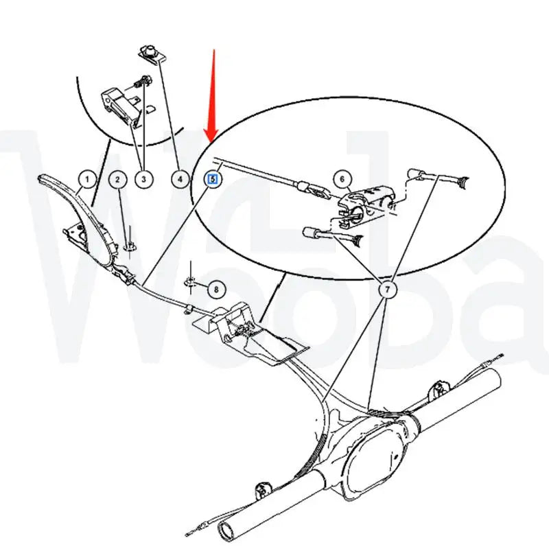 Wooba New Handbrake Cable Gearshift Control Cable 68065503AA Fits for JEEP W2 WK XK WH 2008-2010