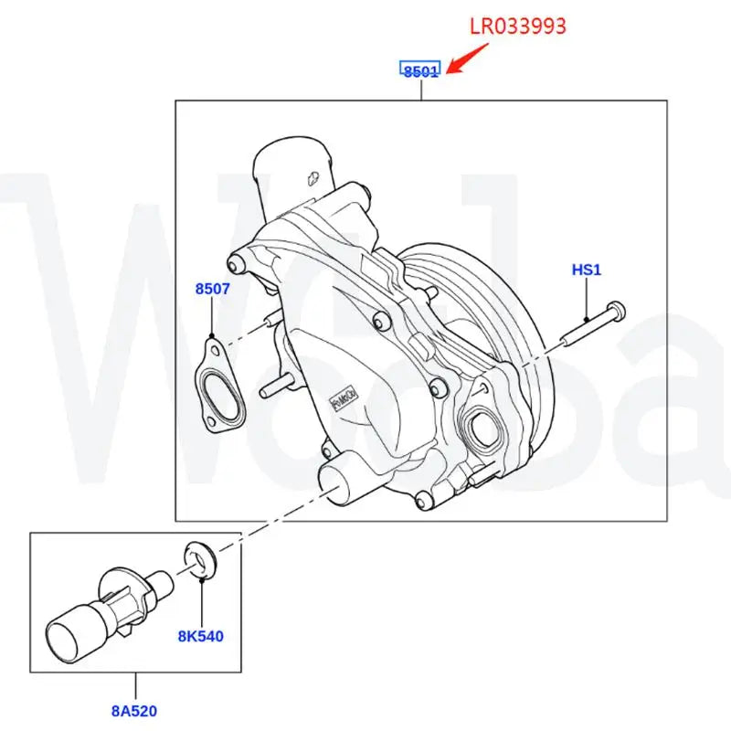 3.0L V6 5.0L V8 Engine Water Pump C2Z31587 LR033993 LR097165 for Discovery LR4 Range Rover Sport Jaguar XF XJ XE XK XJR XFR XKR