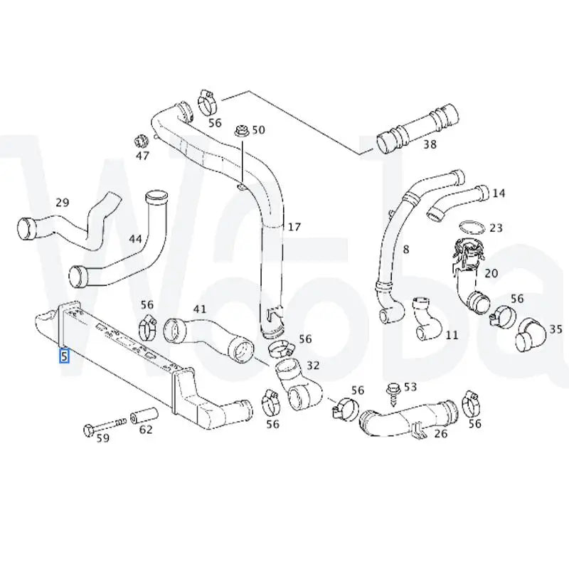 Wooba Intercooler Charger for MERCEDES-BENZ A2105001700 2105001700